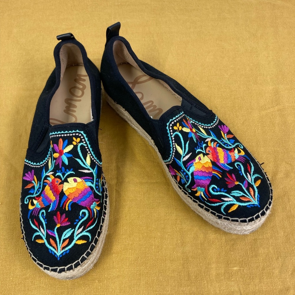 Sam Edelman fabulous embroidered espadrilles